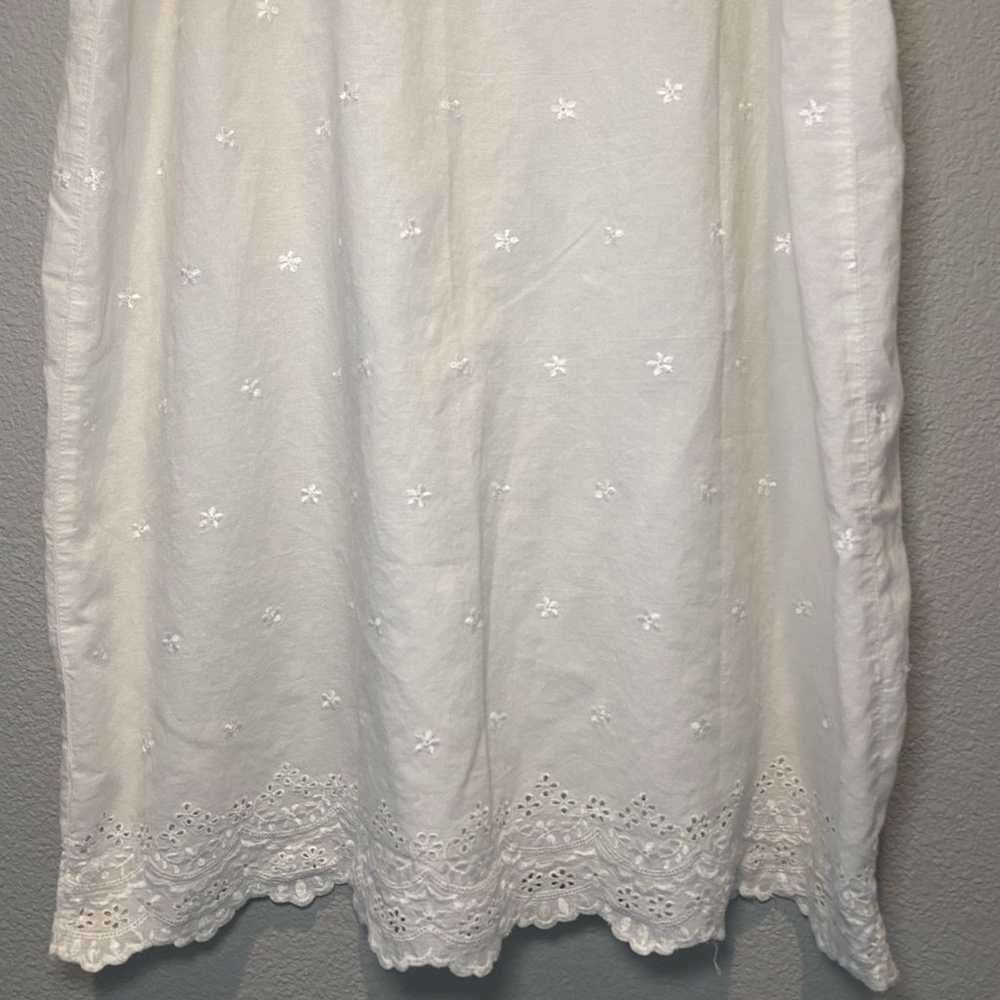 Vintage Embroidered White Dress - image 4