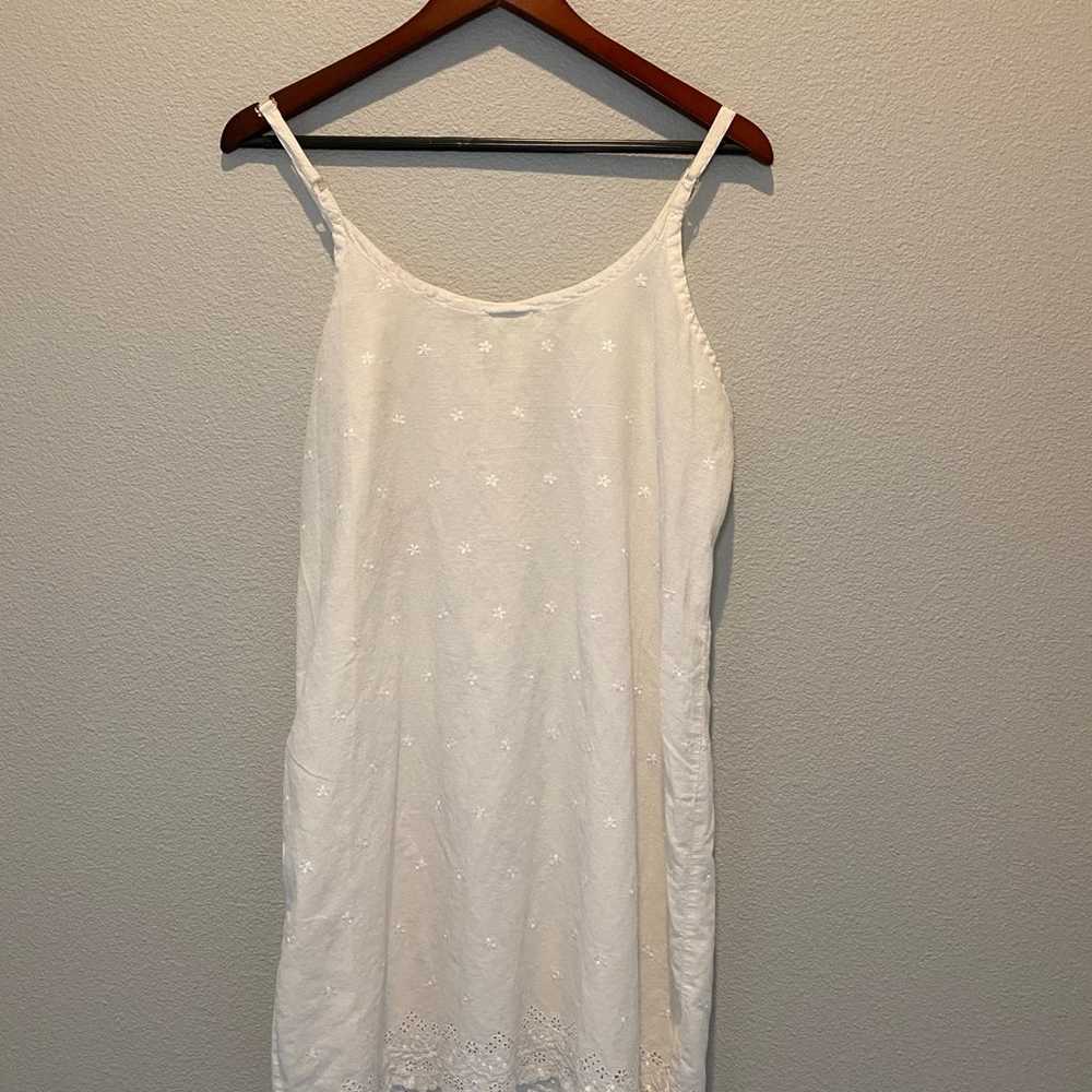 Vintage Embroidered White Dress - image 8