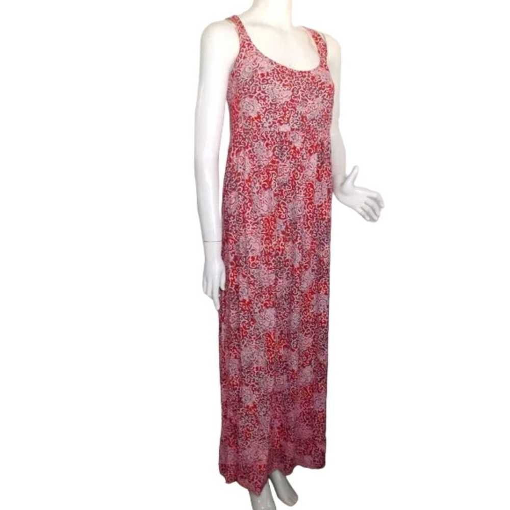 FRESH PRODUCE Maxi Dress, XL, Smock Back, Red Jer… - image 3