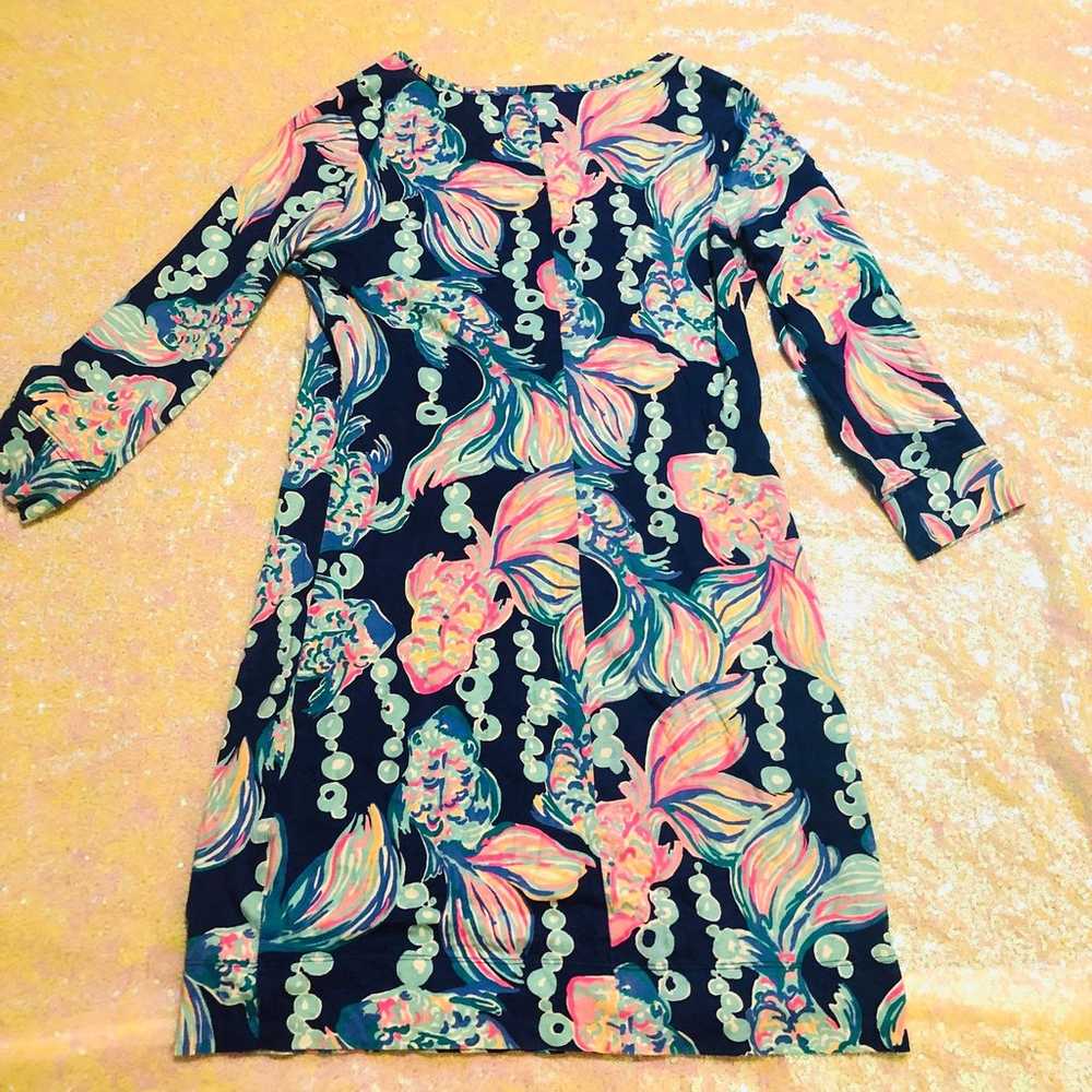 Lily Pulitzer cropped sleeve dress. Pink Blue Col… - image 5