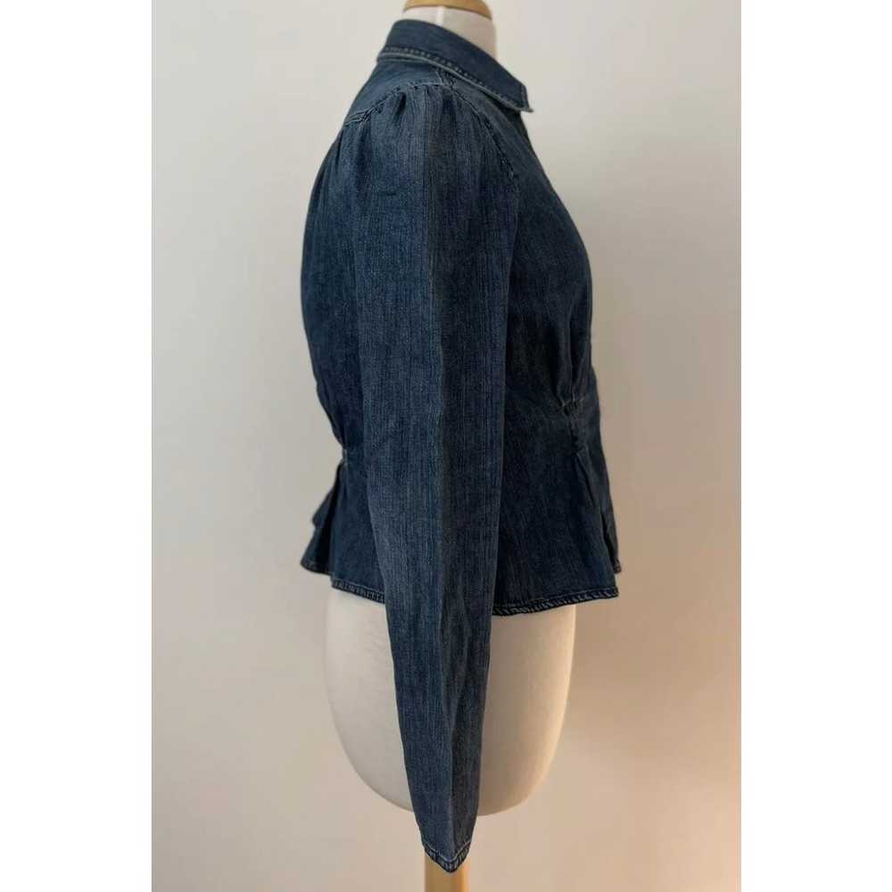 Vintage Ralph Lauren Denim Pleated Jean Shirt Wes… - image 3