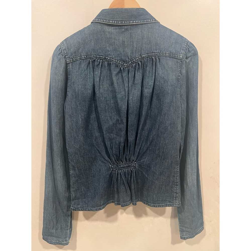 Vintage Ralph Lauren Denim Pleated Jean Shirt Wes… - image 8