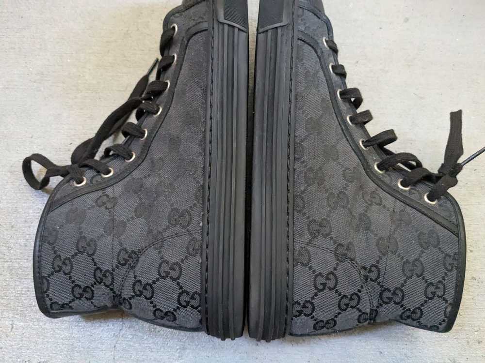 Gucci Gucci Monogram Sneakers Black 9.5 Leather H… - image 9