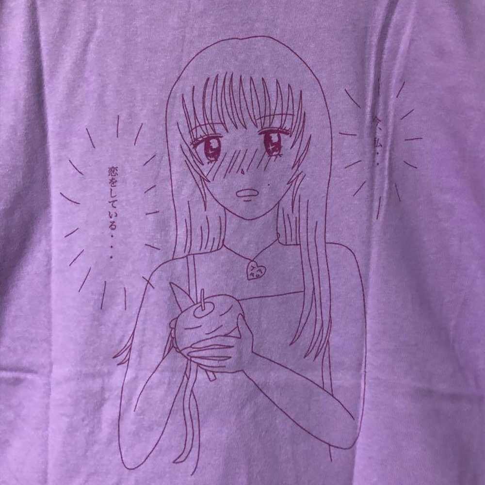 Aimyon Wind and Ribbon T-shirt Size L Purple Vint… - image 4