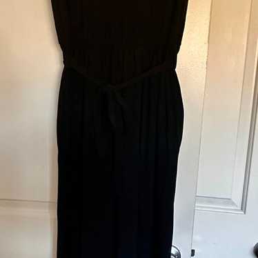 black maxi dress