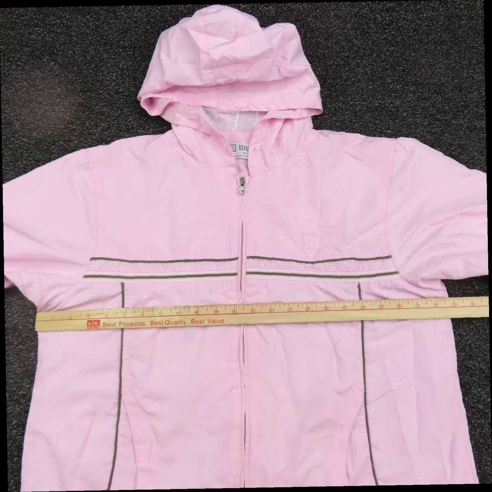 Vintage Extra Large Womens Pink Full Zip Hooded L… - image 2