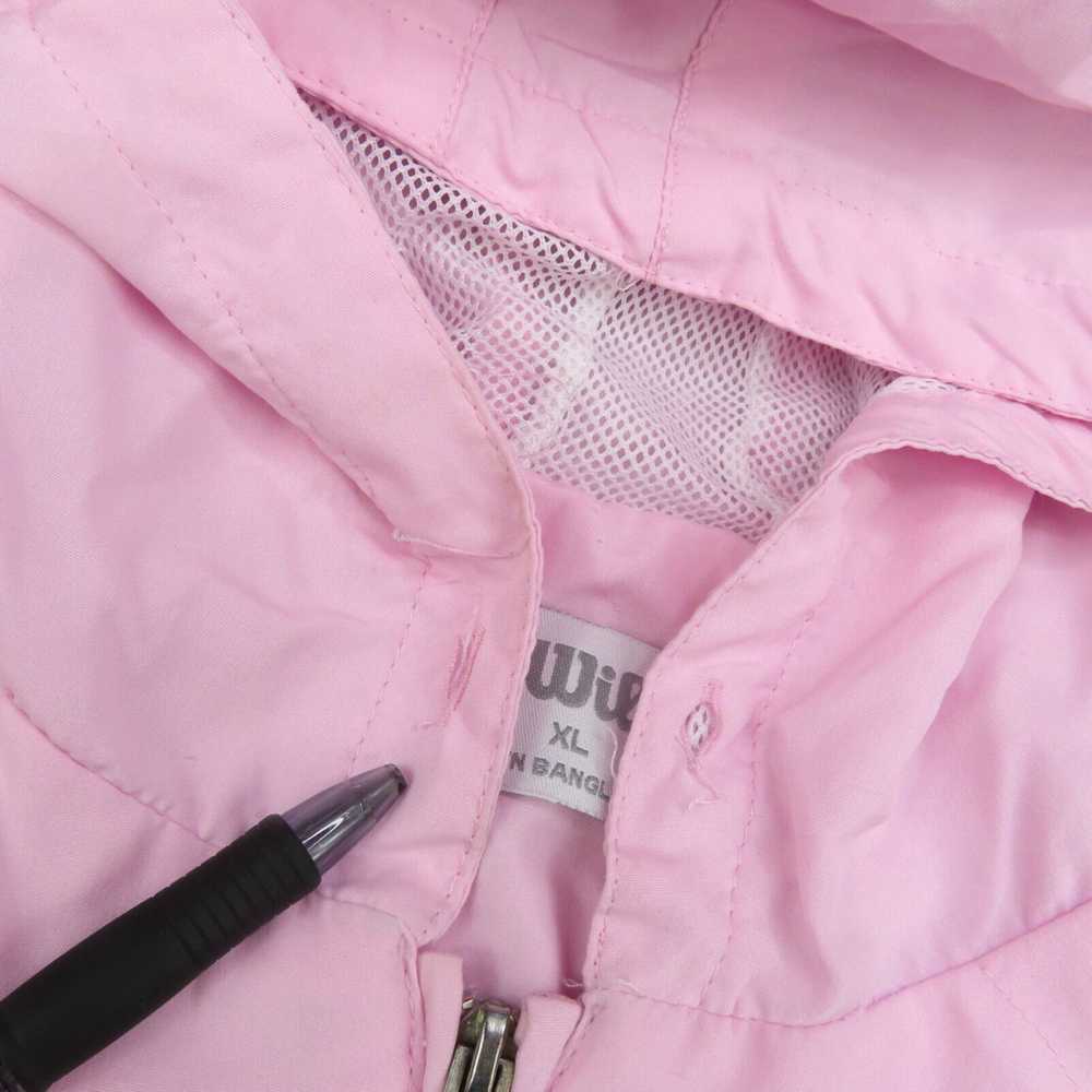 Vintage Extra Large Womens Pink Full Zip Hooded L… - image 6