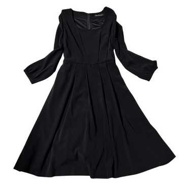 Clear impression one-piece dress with ribbon, bla… - image 1