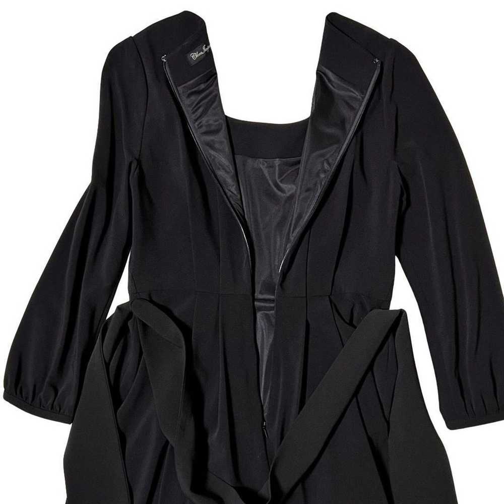 Clear impression one-piece dress with ribbon, bla… - image 7