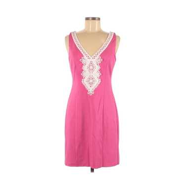 ELIZA J Womens Pink Dress Size 8 Crochet Sleevele… - image 1