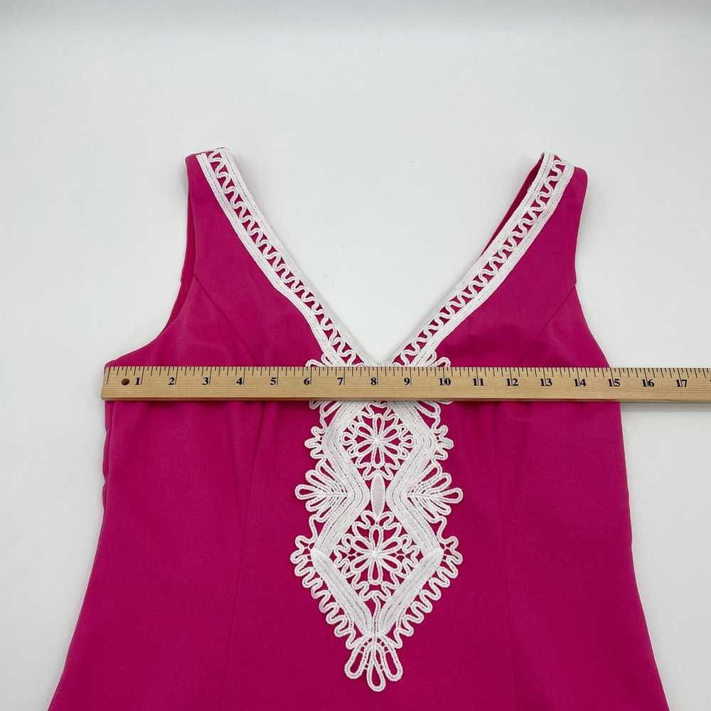 ELIZA J Womens Pink Dress Size 8 Crochet Sleevele… - image 5