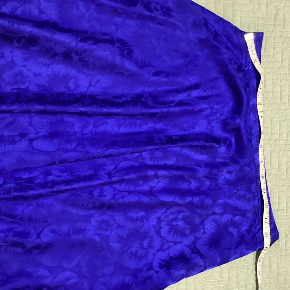 Vintage 100% Silk Ladies Maggy London Blue Silk S… - image 5