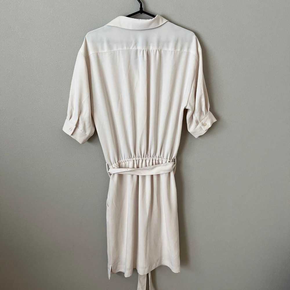 JUSGLITTY Ivory Sheer Shirt Dress - image 3