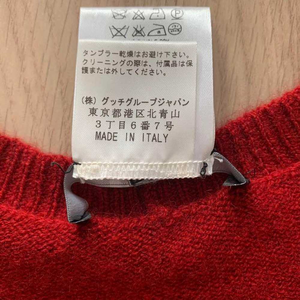 ◆Red◆GUCCI◆Excellent Condition 100% Cashmere◆Cres… - image 6