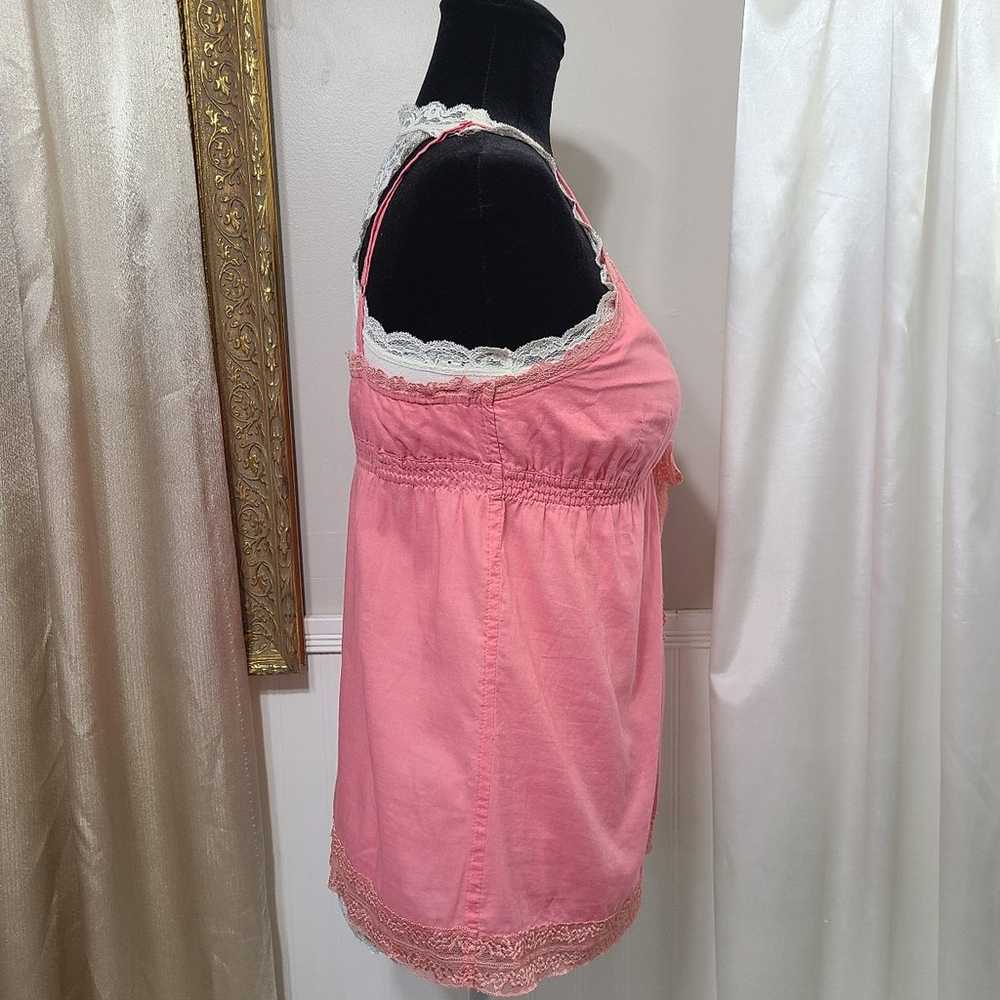 Y2k ♡ Abercrombie Pink Lace Babydoll Tank ♡ - image 4