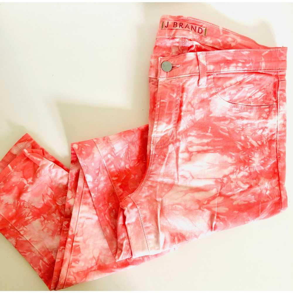 J Brand NEW J BRAND White Twisted Coral Tie Dye P… - image 2