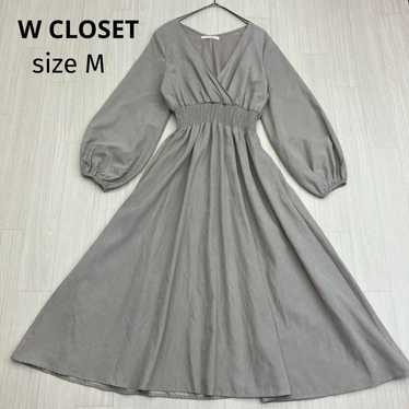 W CLOSET Double Closet Suede-like Long sleeve Gath