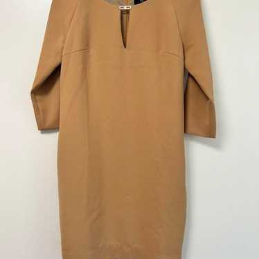 Knee-length one-piece dress (camel) - image 1