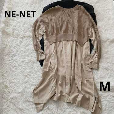 NE-NET Long Sleeve Mixed Material Docking Knit One