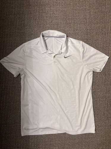 Nike White die fit polo golf shirt