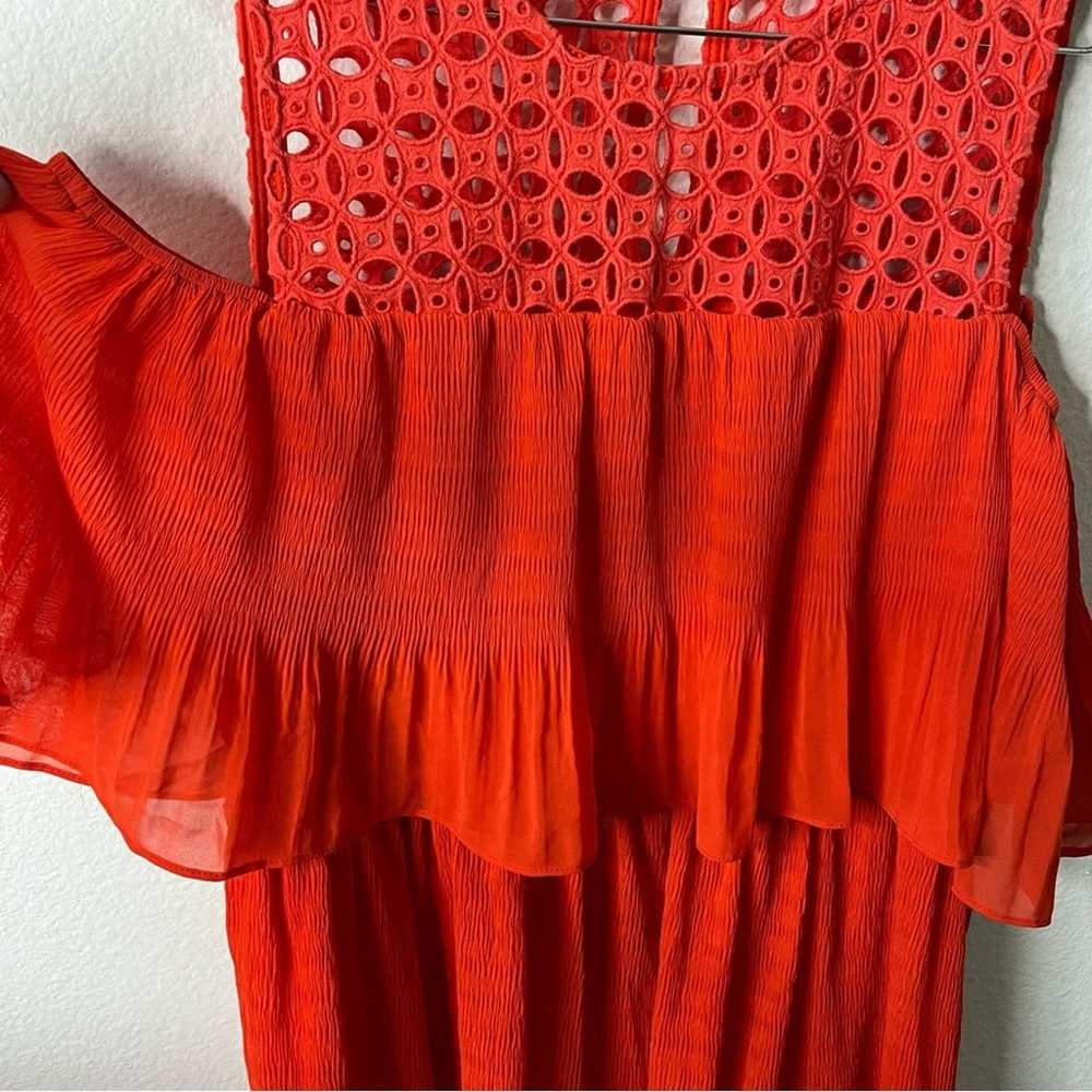 Anthropologie Eva Franco Red Cold Shoulder Guaze … - image 3