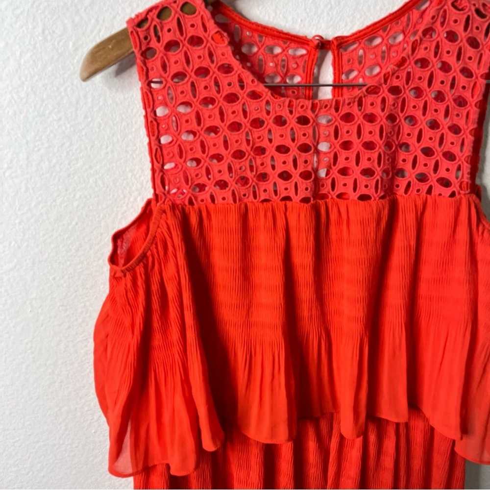 Anthropologie Eva Franco Red Cold Shoulder Guaze … - image 6