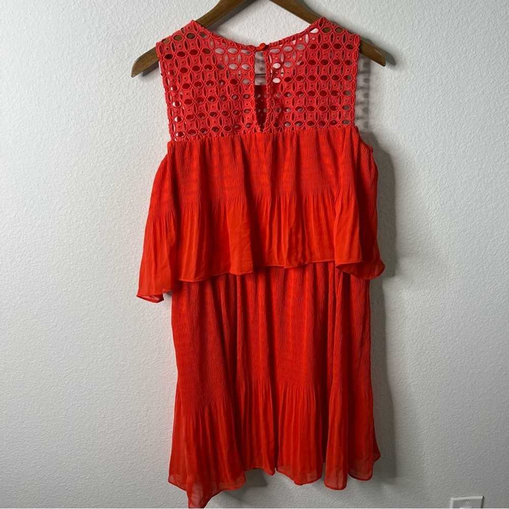 Anthropologie Eva Franco Red Cold Shoulder Guaze … - image 7