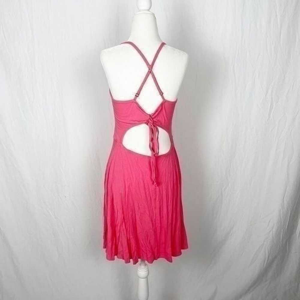 Gorgeous pink Strappy back dress corset back small - image 3