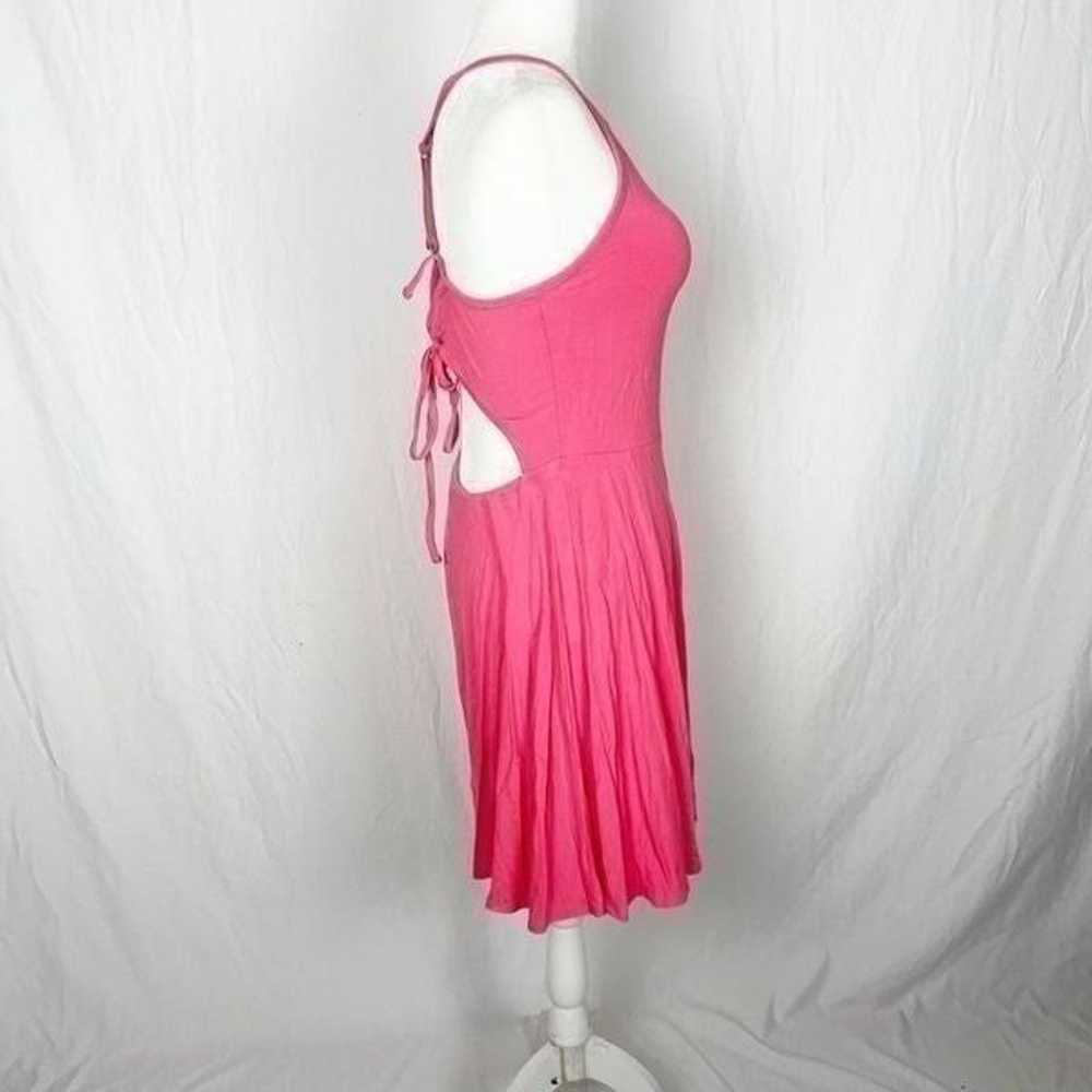 Gorgeous pink Strappy back dress corset back small - image 4