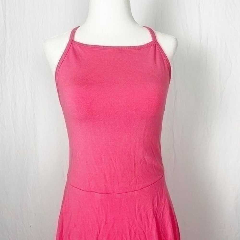 Gorgeous pink Strappy back dress corset back small - image 5