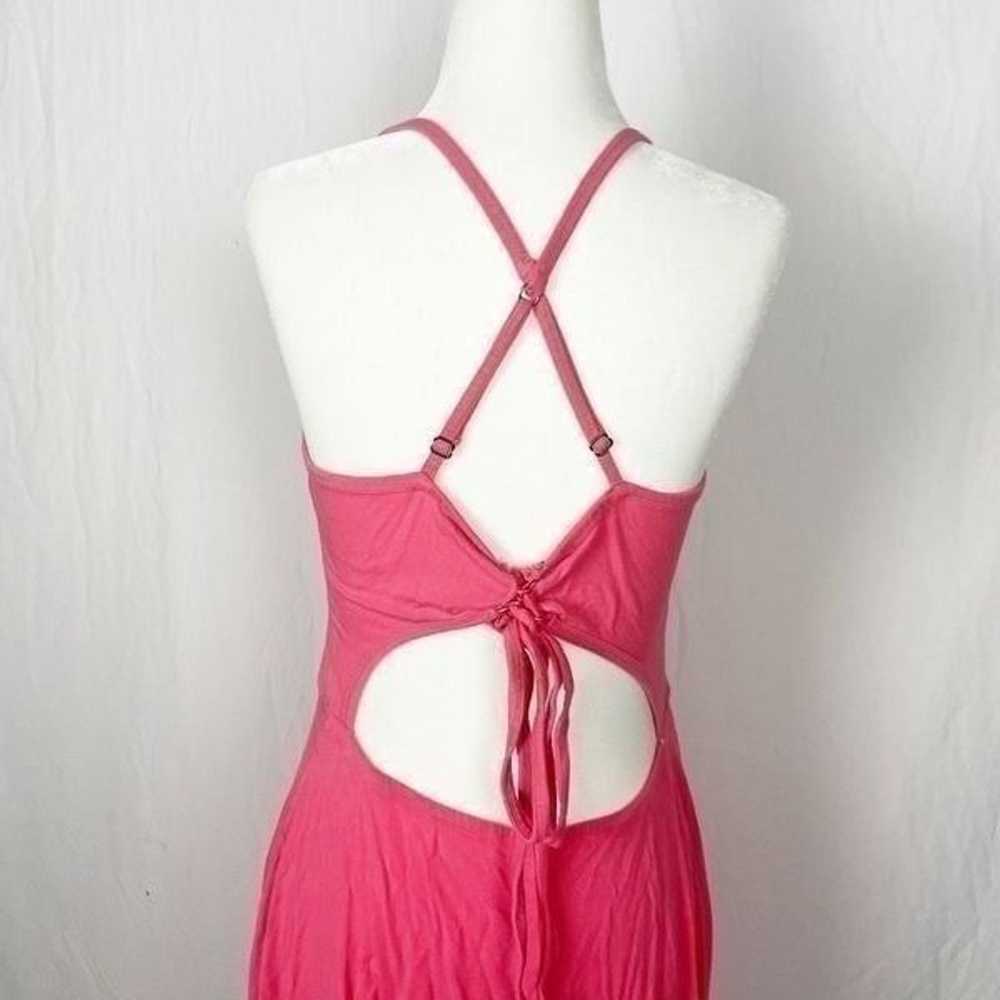 Gorgeous pink Strappy back dress corset back small - image 6