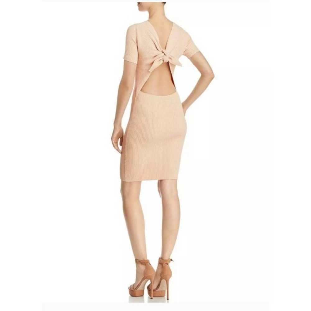 Olivaceous Dress Women Medium Pink  Ribbed Open B… - image 3