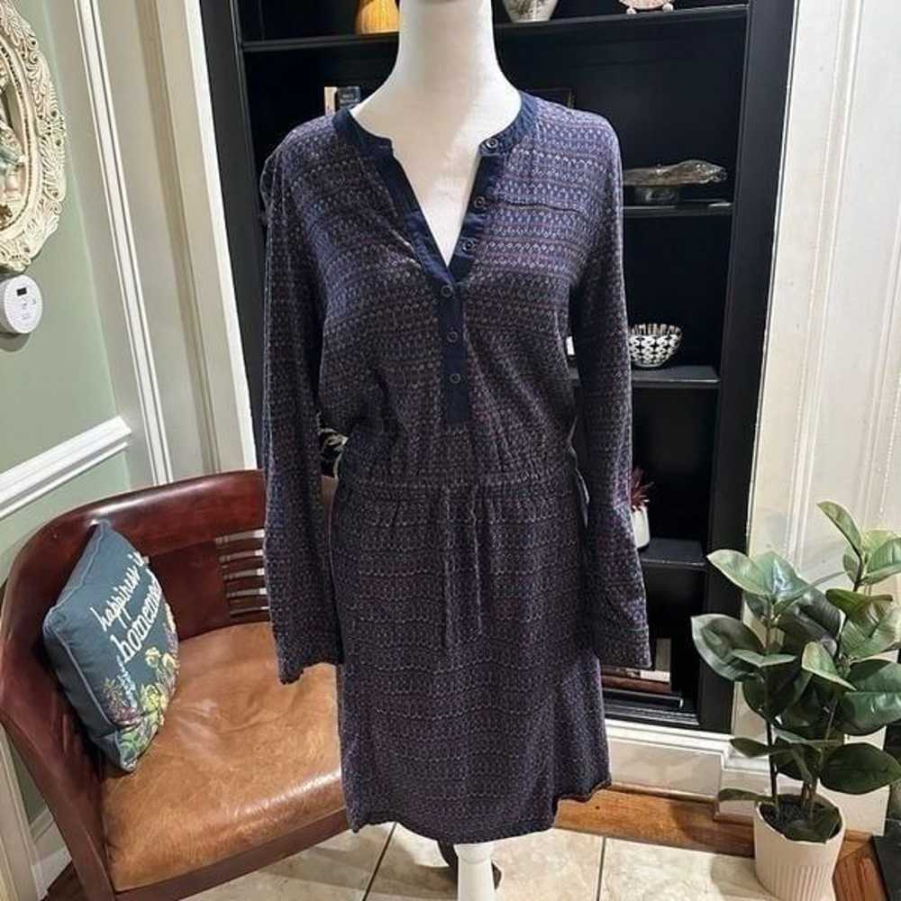 Eddie Bauer Blue Henley Dress Size Small - image 1