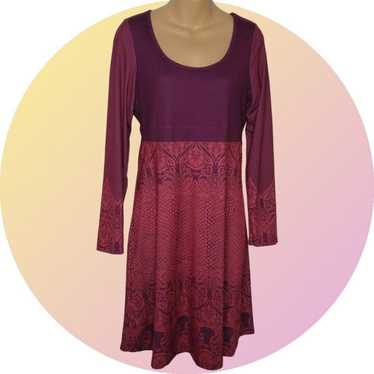 Prana Holly Long Sleeve Active Dress Grapevine Pu… - image 1