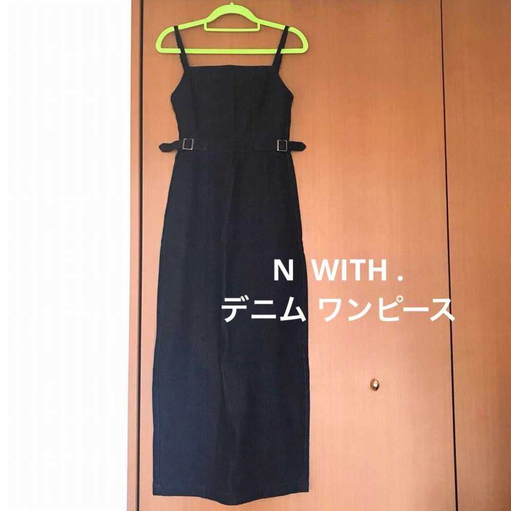 N WITH. Denim onepiece Camisole onepiece Black. - image 1