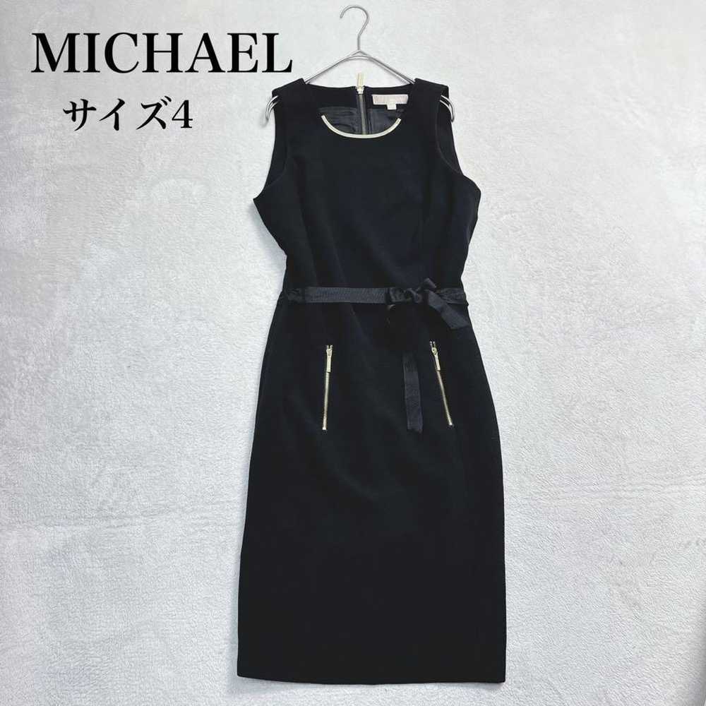 MICHAEL Ribbon Belt Dress Size 4 Black - image 1