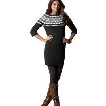 ANN TAYLOR LOFT Fair Isle Sweater Dress Size Medi… - image 1