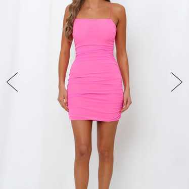 Hello molly pink mini dress