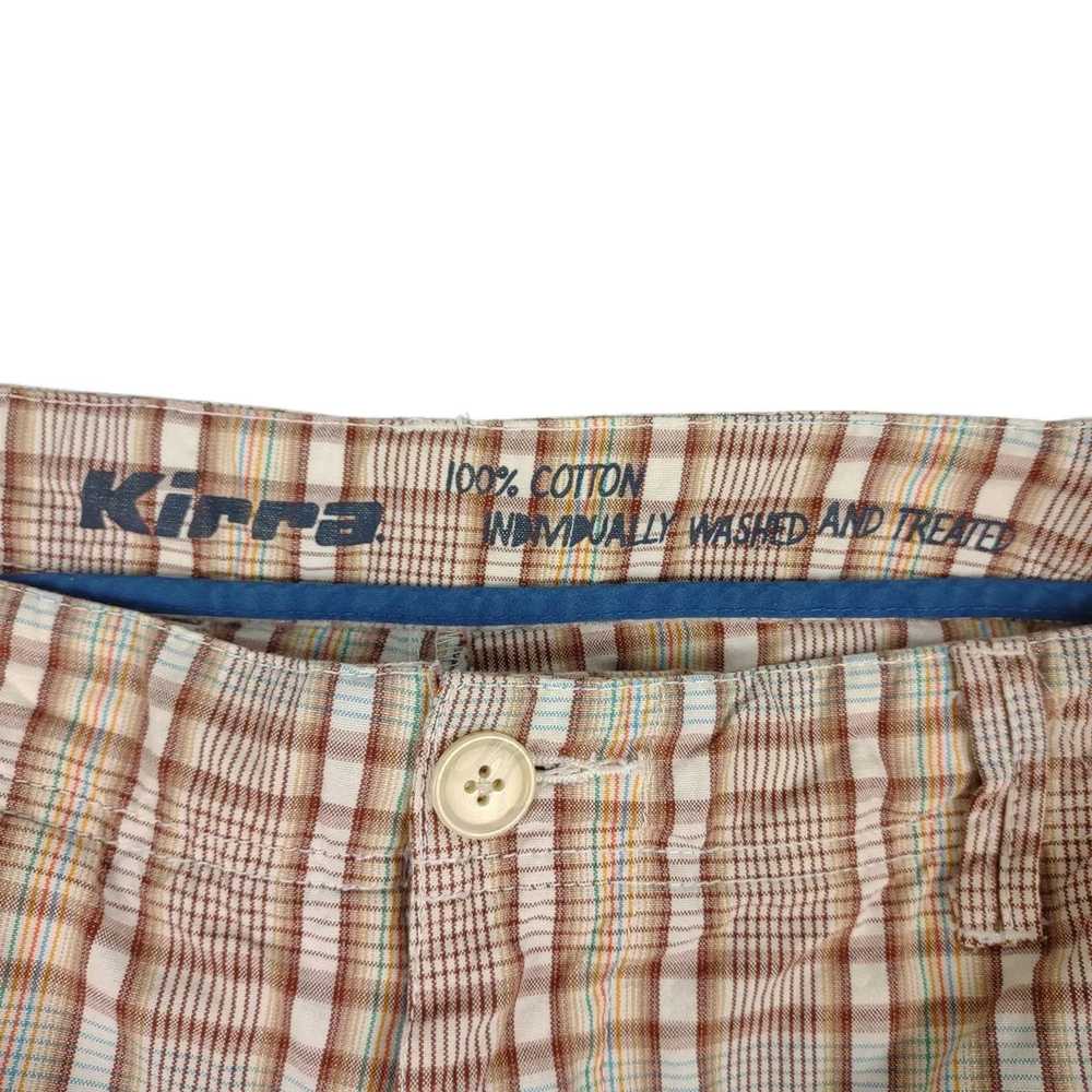 Kirra KIRRA Men's 30x11 White/Brown Plaid Bermuda… - image 2