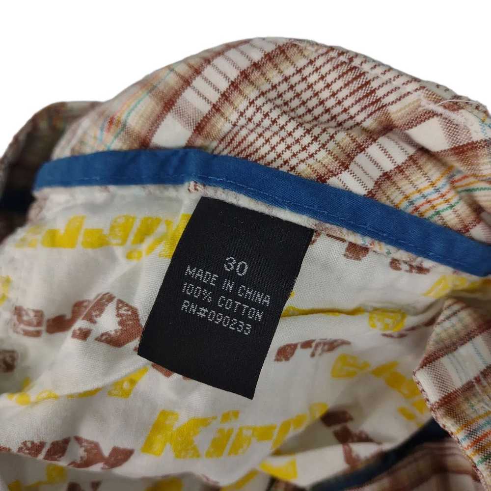 Kirra KIRRA Men's 30x11 White/Brown Plaid Bermuda… - image 4