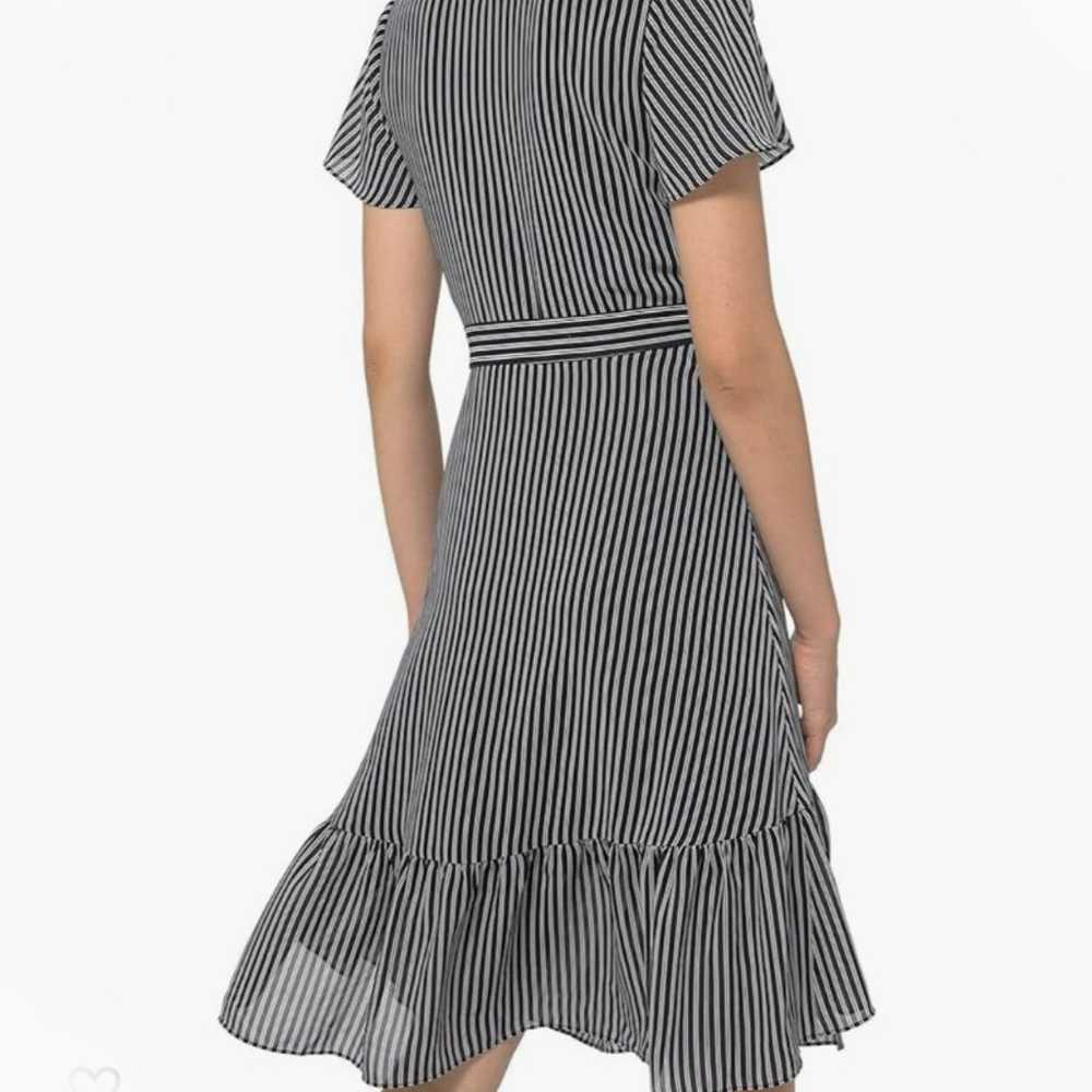 Michael kors Wrap stripped Black Dress Size Small - image 2