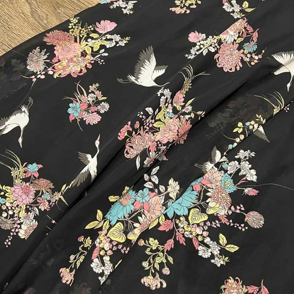 Lulus Sweet Bouquet Black Floral Print Wrap Maxi … - image 9