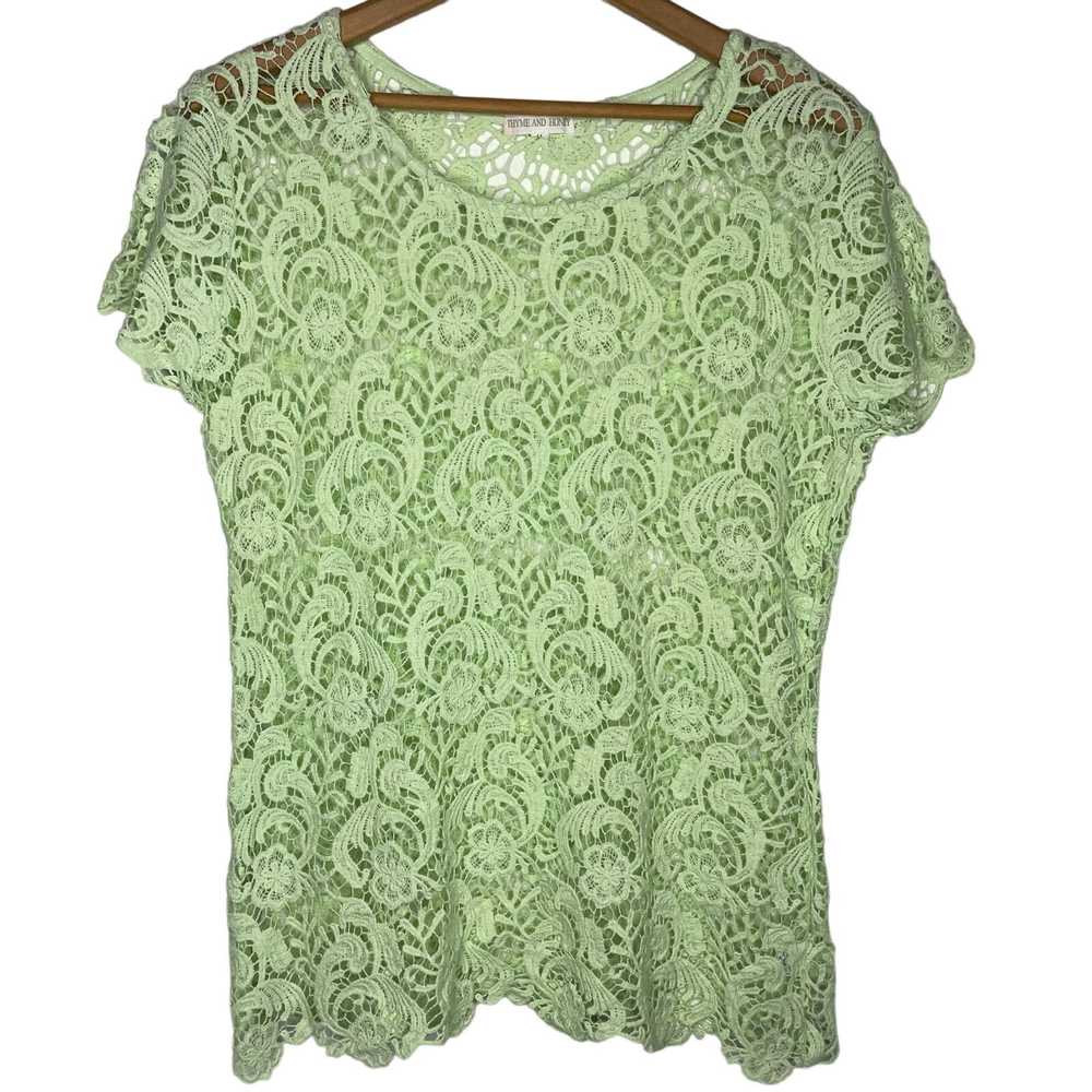 Other Thyme and Honey Lace Crochet Top - image 1