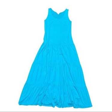 Tommy Bahama Light Blue Tiered Maxi Dress Size M - image 1