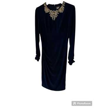 Vince Camuto NAVY Embellished MIDI DRESS SZ 10 - image 1