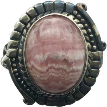 Sterling Silver Rhodochrosite Ring