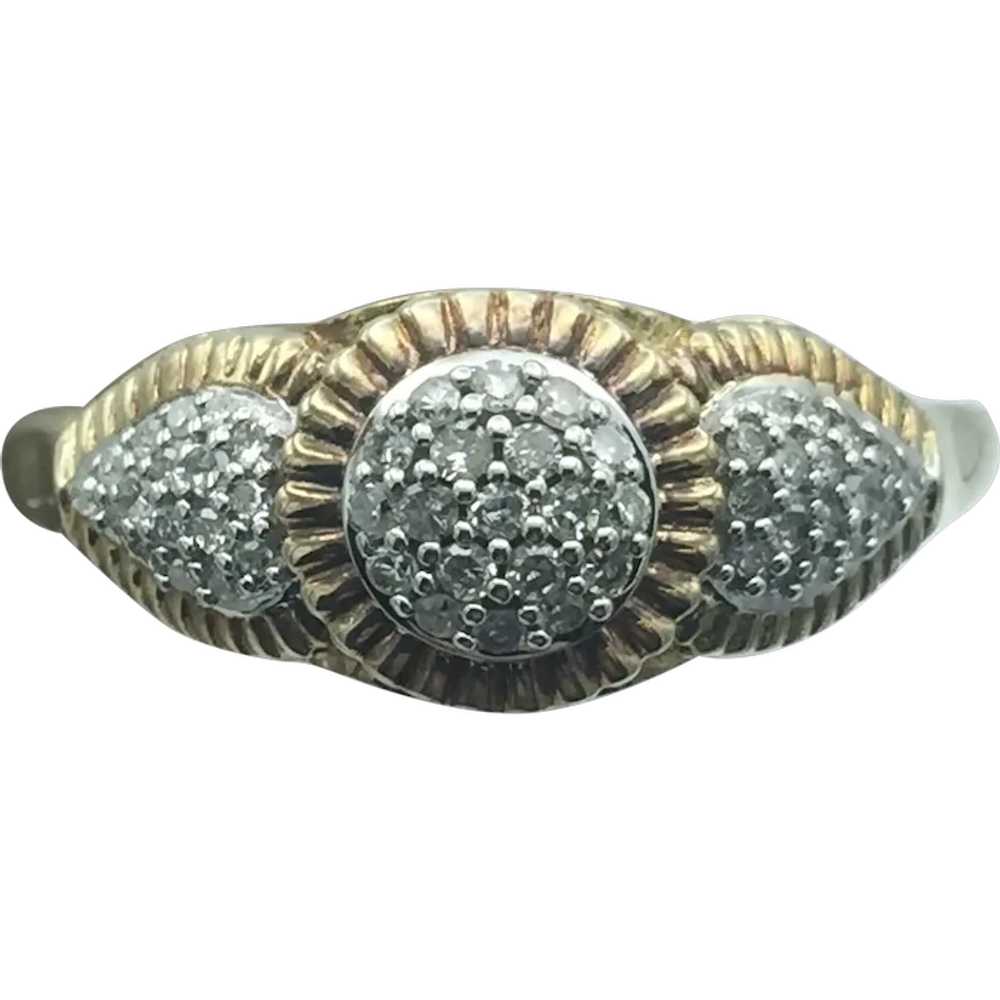 Sterling Silver .64ctw Diamond Ring - image 1