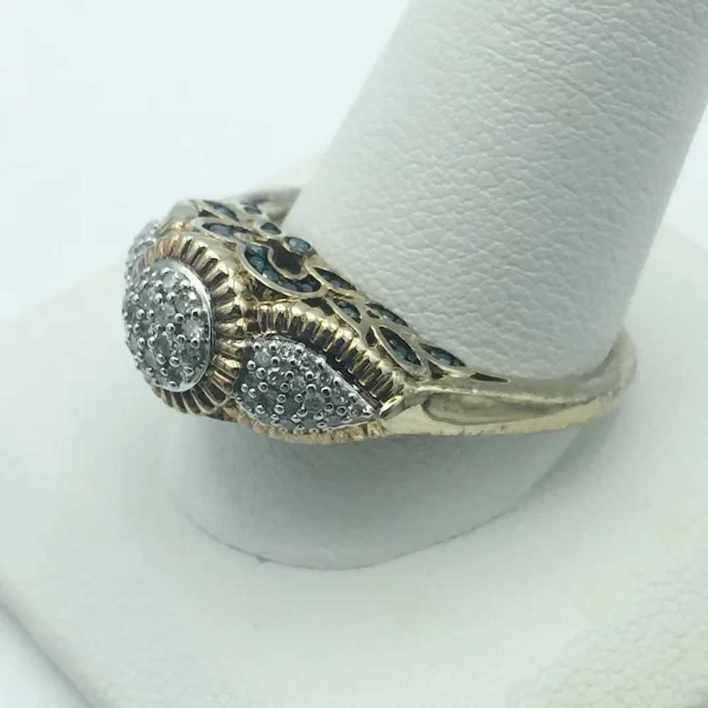 Sterling Silver .64ctw Diamond Ring - image 4