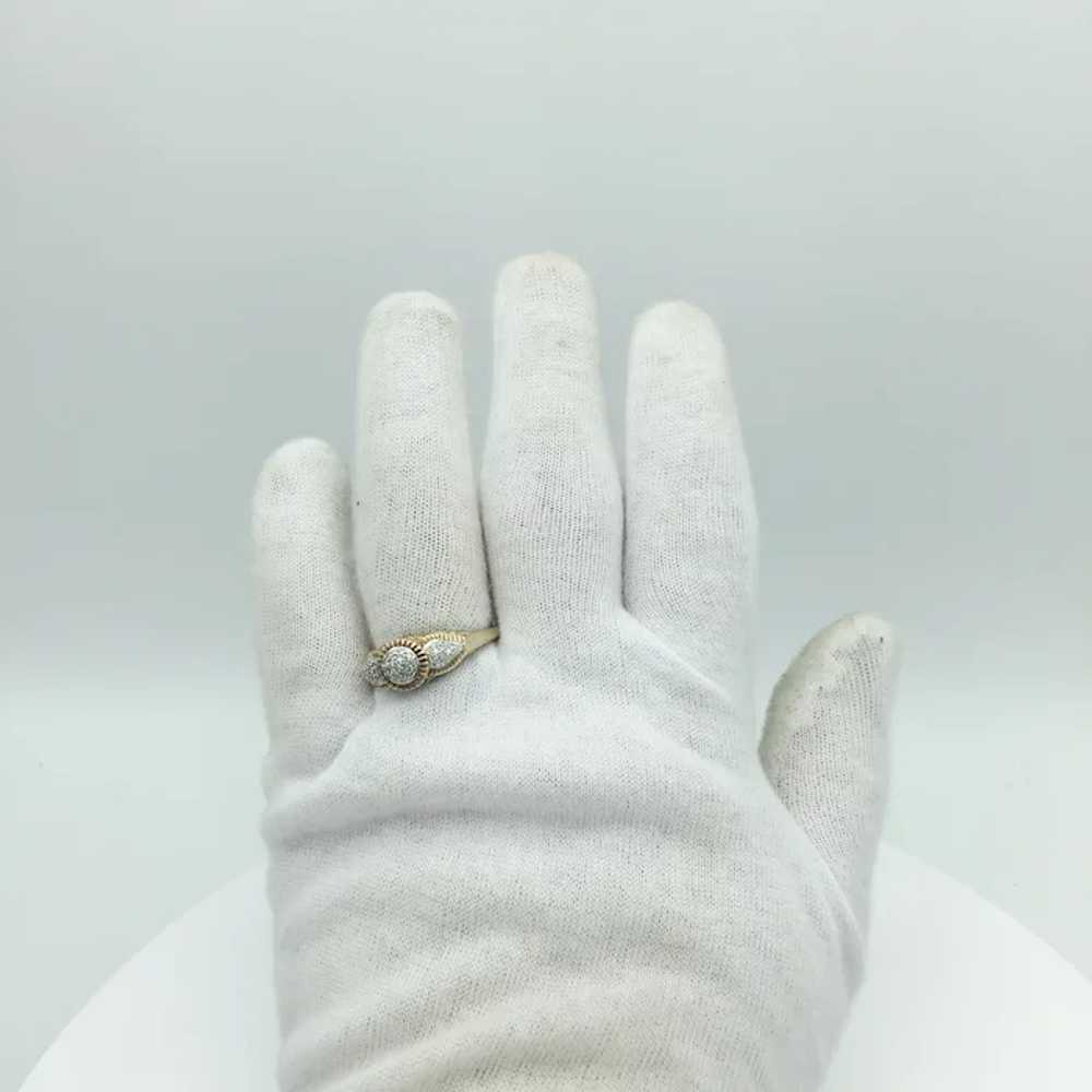 Sterling Silver .64ctw Diamond Ring - image 6