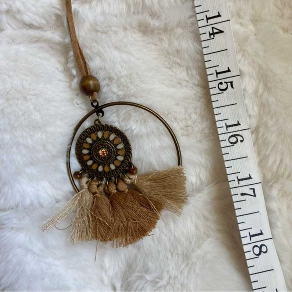 Western Tribal Brown Tan Bohemian Boho Tassel Dan… - image 6